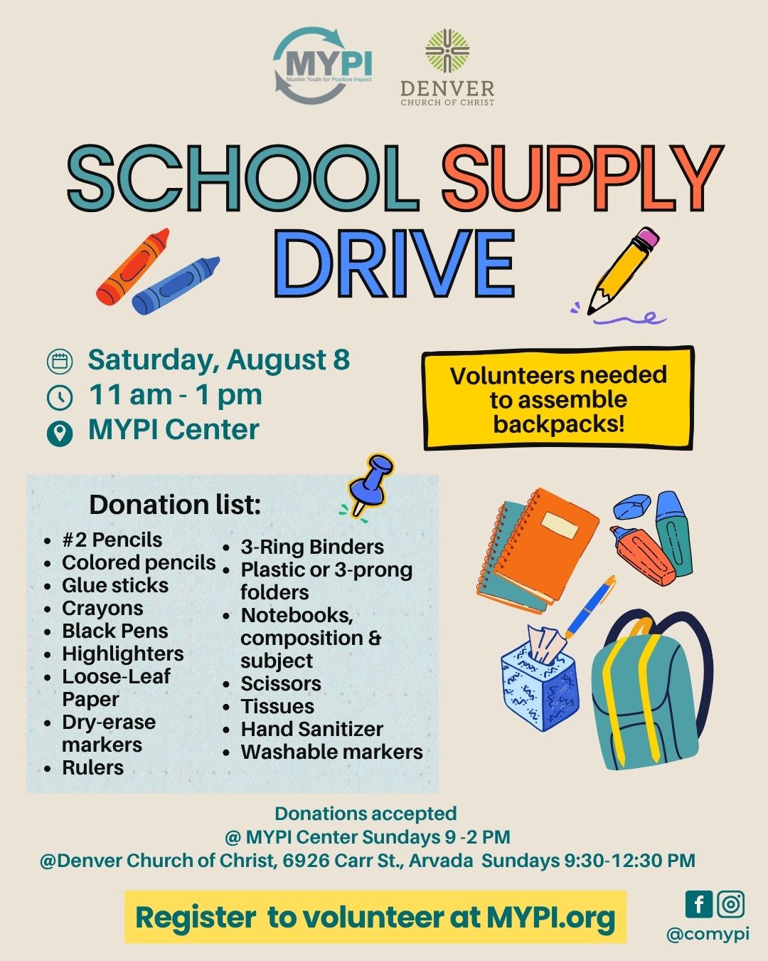 Adopt-a-Family /Pathways Back-to-School Drive